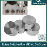 4Pcs High quality Alloy material Rotary Switches Round Knob Gas Stove Burner Oven Kitchen Parts Handles For Gas Stove
