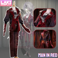 Identity V Man in Red Mercenary Cosplay Costume Game Identity V Naib Subedar Cosplay Costume Man in Red Outfit Halloween for Men