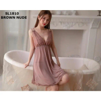 Dijual_baju tidur CLARA linjeri seksi Lingerie Sexy / baju tidur dewasa 1810 - brown nude