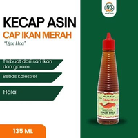 KECAP IKAN CAP IKAN MERAH DJOE HOA 135 ML KECAP ASIN BOTOL PLASTIK KECIL