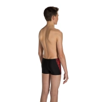 Speedo/速比濤舒適貼合時尚logo印花兒童平角泳褲男可愛水陸兩用#