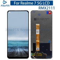 Original Black 6.5 inch For Oppo Realme 7 LCD Display Touch Screen Digitizer Assembly Replacement for realme 7 5G RMX2111 LCD