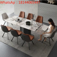 Modern light luxury series kitchen dining table and chair combination marble folding dining table furniture customization