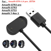 USB Charging Cable For Xiaomi Huami Amazfit GTS3 GTR3 GTR 3 PRO T-Rex 2 GTS4 GTR 4 Smartwatch Charger Cradle Fast Charging Cable