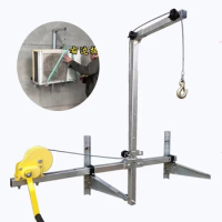 10/15M Galvanized Outside Installation Lifting Tool Crane Folding Self-locking Manual Winch Assembly Air Conditioner Hand Tool