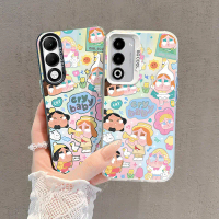 เหมาะสำหรับ,OPPO A5 5G, เคส A5i Pro, เคสกันกระแทกอินเทรนด์, เคสความรู้สึกฝ้ากระต่ายน่ารัก, เหมาะสำหร