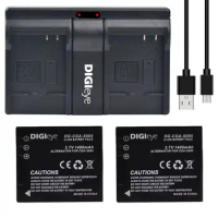 CGA-S005 DMW-BCC12 Battery + Dual USB Charger for Panasonic Lumix DMC-FX3 FX8 FX9 FX10 FX12 FX50 FX100 LX1 LX2 LX3