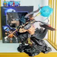 One Piece White Beard Edward Anime Figure Newgate POP Max Action Figure With Light Collection Decorations Statue Model Toy Kids