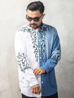 Oldblue Taqwa Baju Muslim setengah denim tanpa saku samping 2XL