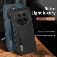 For Realme GT5 Pro Back Cover Skin Feel Shockproof Magnetic Phone PU Leather Case Soft Fundas For Realme GT5 Pro