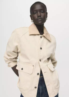 Mango Parka denim dengan kerah kontras