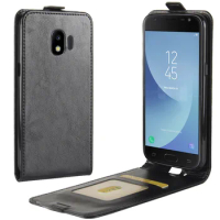 Brand gligle up and down open leather cover case for Samsung Galaxy J2 Pro 2018 case protective shell bags