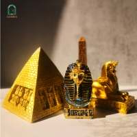 埃及金字塔獅身人面像方尖碑模型擺件法老木乃伊兒童房紀念裝飾品