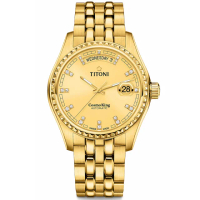 【TITONI 梅花錶】宇宙系列 皓石時標 日曆機械腕錶 / 40mm 禮物推薦 畢業禮物(797G-306)