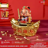 Pajangan Dashboard Mobil Dewa Uang Rejeki/Budha/Ganesha/Kwan Im-Hiasan Solar Power Premium DEWAUANG 