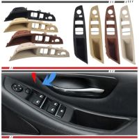Upgraded Left Driver Side Inner Door Handle Panel Trim Beige Oyster Black For BMW 5 Series F10 F11 F18 520i 523i 525i 528i 535i