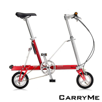 【CarryMe】SD 8吋充氣胎版單速鋁合金折疊車-莓果紅(通勤小可愛 生日禮物 熟齡單車)