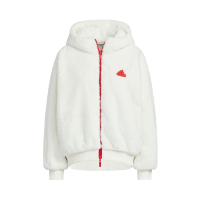 【Adidas 愛迪達】 CW REV JKT CNY新品 毛絨 保暖 連帽運動外套 女 - JM8834