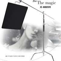 40 inch c stand Stainless steel magic leg movie light lampstand holder flag plate soft beam bracket photography C bracket
