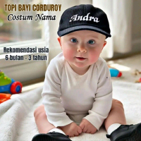 Topi Bayi Carduroy Premium Bordir Nama Topi Anak Laki Laki Dan Perempuan Custom Nama Fashion Bayi