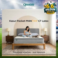 Quantum Kasur Pocket Mosfree GT Latex Vakum / Greentea Latex Bebas Timbal Tebal 30cm 120 x 200