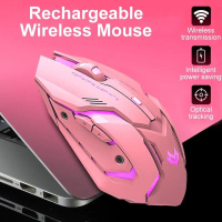 wireless mouse 2.4G Computer mouse laptop USB rechargeable mute backlit mouse cute gaming mouse wire