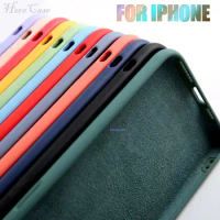 Original Liquid Silicone Phone Case For Apple iPhone 11 Cases 7 Shockproof Back Cover 12 Pro XS Max X XR 6 6s 8 Plus SE 2020 5s