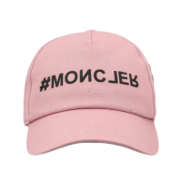 【MONCLER】春夏新款 品牌 LOGO 棒球帽-粉色(ONE SIZE)