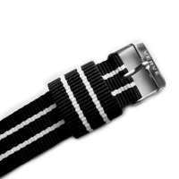 VERVE Watch Tali Jam Tangan - Nato Nylon Strap - Black Stripe