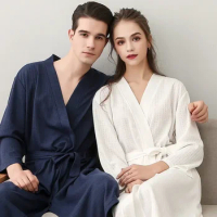 Summer Hotel Hot Spring Bathrobe Single Bathrobe Women's Bathrobe Women's Pajamas Long Couple Lounge