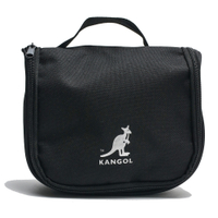 KANGOL 黑 盥洗包 懸掛式 化妝包 手提袋  旅行組 素色 (布魯克林) 6955360220