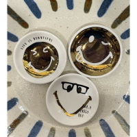 日本製❇️  HAPPY EVERY DAY❇️✳️笑臉 醬菜碟✳️出清～現貨+++ 尺寸：約6.2*1.2cm