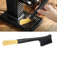 Double Head Coffee Brush Detachable Dual Purpose Coffee Machine Grinder Dirt Cleaning Brush Espresso Maker/Machine Cleaning Tool