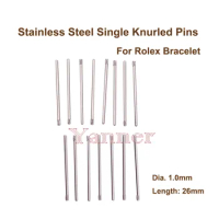 Total of 300pcs Stainless Steel Single Knurled Pins Replacement for Rolex Bracelet Watch Accessories