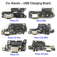 USB Type C Charger Charging Port For Xiaomi Poco F1 F2 Pro M3 F3 X2 X3 Pro NFC Dock Connector Microphone Board Flex Cable