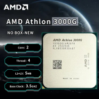 AMD Athlon 3000G 3.5 GHz Dual-Core Quad-Thread CPU Processor YD3000C6M2OFH/YD3000C6M2OFB Socket AM4 AMD Athlon 3000G