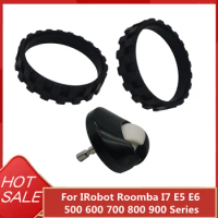 Replacement Front Wheel and TiresSkin For IRobot Roomba I7 E5 E6 500 600 700 800 900 Series Anti-Slip iRobot Roomba Accessories