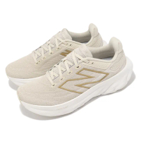 【NEW BALANCE】慢跑鞋 1080 V13 D 女鞋 米白 白 寬楦 緩衝 輕量 反光 NB 路跑 訓練 運動鞋(W108013T-D)