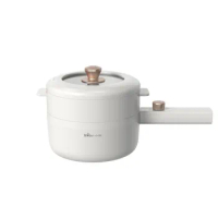 Bear Electric Cooker Multi-Function All-In-One Pot Double Layer 1.6L Household Noodle Cooker Non-Stick Pot Hot Pot Kitchen Tool