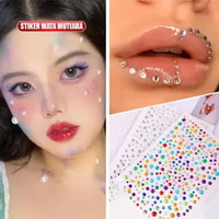 SK-C1461 Stiker Mata Manik Mutiara / Set Face Gem Sticker Pearl Rhinestone Hiasan Henna Make Up Nail