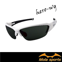 MOLA摩拉運動太陽眼鏡 UV400 男女 白色 Hero-wg 鼻墊可調整 射出型腳墊不