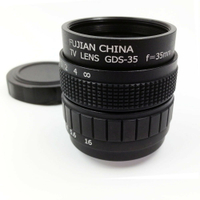 新藝 35mm F1.7定焦鏡頭CCTV電影鏡適用于富士索尼M43微單相機【Snowbelle優選】