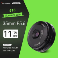 7artisans 35mm F5.6 Full Frame Manual Ultra-Thin Pancake Prime Lens for Leica L Leica M M10 Sony E A7S A6000 Nikon Z Z50