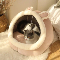 {DLGIFJIE} Deep Sleep Cat Bed Cartoon Pet Bed Foldable Removable Washable Pet Sleeping Bed for Small