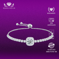 OS4-IDO-B01 Gelang Wanita Moissan Star Permata Moissanite Premium Silver S925 Dilapisi Emas Putih Se