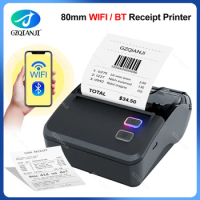 80mm Wifi Mobile Thermal Receipt Bill Printer Bluetooth Portable Mini Ticket POS Maker Paper Support Loyverse Android IOS System
