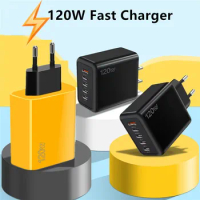 5 Ports Fast Charging 120W USB Type C Charger PD 3.0 Quick Charge Mobile Phone Adapter For iPhone Xiaomi Huawei Samsung Oneplus