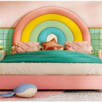 Headboard Wall Panel Pelangi 3D Foam Model Rainbow Estetik - sandaran kasur bed furniture kamar tidu