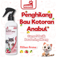 NOVAMOS Penghilang Bau Kotoran Kucing Terbaik - Pet Odor Remover Spray Parfum Pewangi Pengharum Pasi