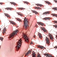 10pcs Halloween Prank Gadget Fake Plastic Cockroaches Scorpion Centipede Simulation Toys Decoration Bugs Props Toys Fool's Day